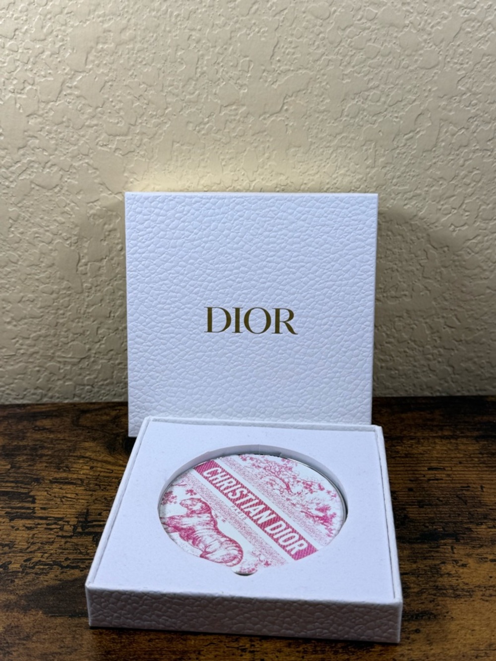 Dior beauty Pink Toile Compact graphic double sided mirror heavy duty - Picture 2 of 4